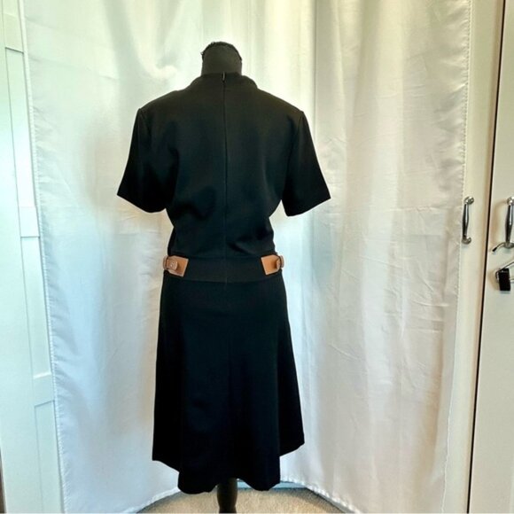 Ellen Tracy Black Belted Short Sleeve Fit & Flare Dress Sz S NWOT - Picture 6 of 15